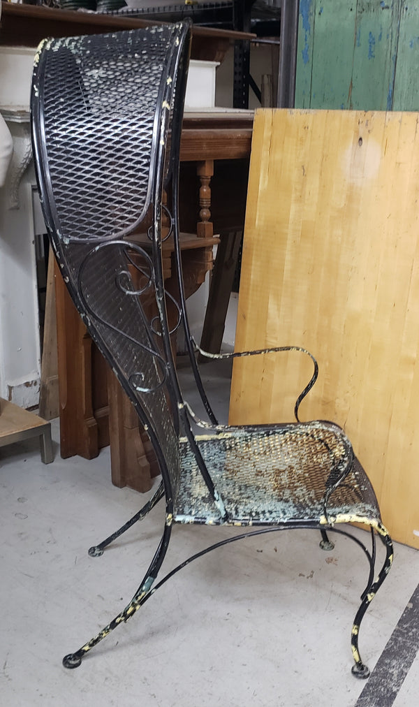 1960's Russell Woodard Wrought Iron Canopy Chair GA9491