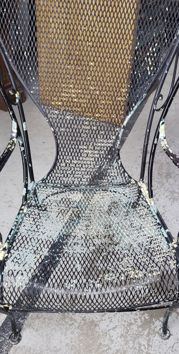 1960's Russell Woodard Wrought Iron Canopy Chair GA9491