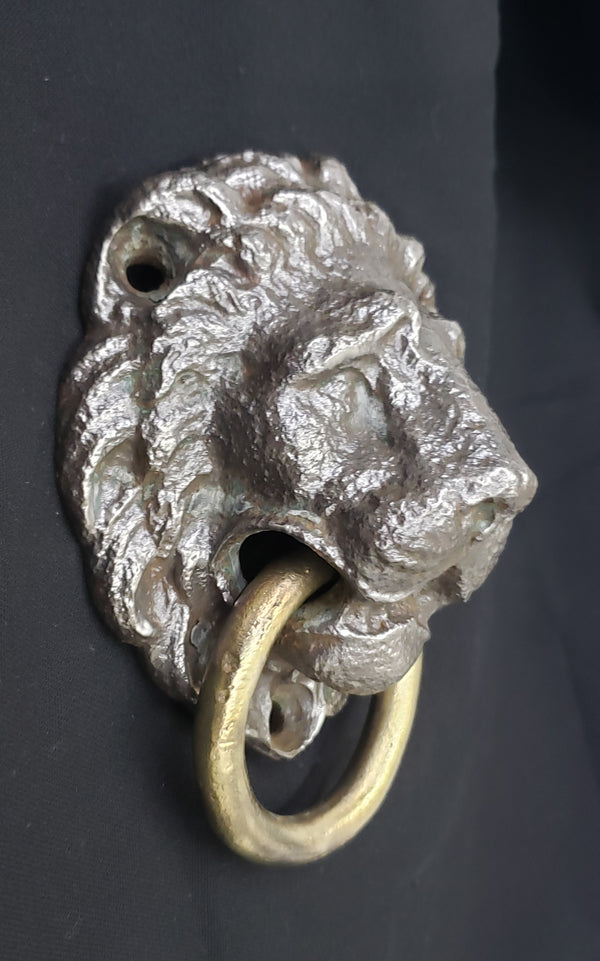 Antique Cast Iron & Brass Lion's Head Door Knocker GA9503