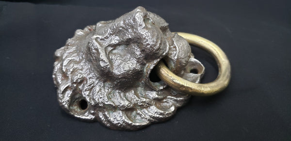Antique Cast Iron & Brass Lion's Head Door Knocker GA9503