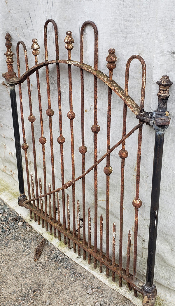 Early 1800's Iron Gate with Hand Forged Lead Accents 36" W x 40" T GA9526