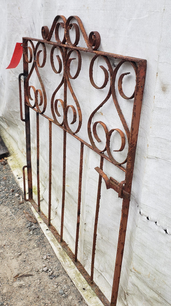 Wrought Iron Gate Panel with Heart Shaped Scrolls 36 1/4" W x 40 1/2" T GA9532