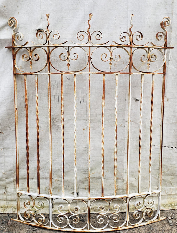 Ornate Curved Wrought Iron Gate Panel 44" Tall x 60" Wide GA9535