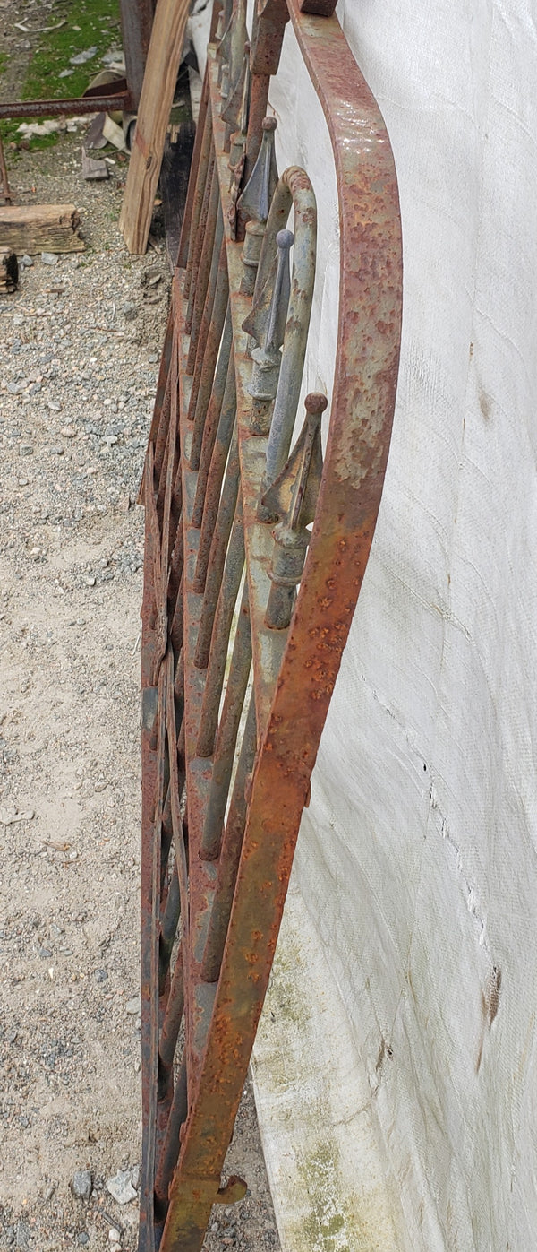 Ornate Wrought Iron Gate with Bottom Cross Hatch Design  58 1/2" x 56" GA9536