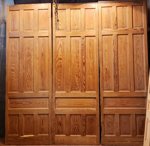 Set of 3 Newly Stripped 10 Panel Doors 109 1/4" x 36 1/4" x 1 3/4"  GA9551