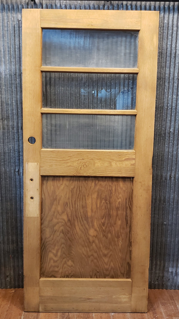 Newly Stripped 1/2 Glass Exterior Door 35 3/8" x 82 3/4" GA9564