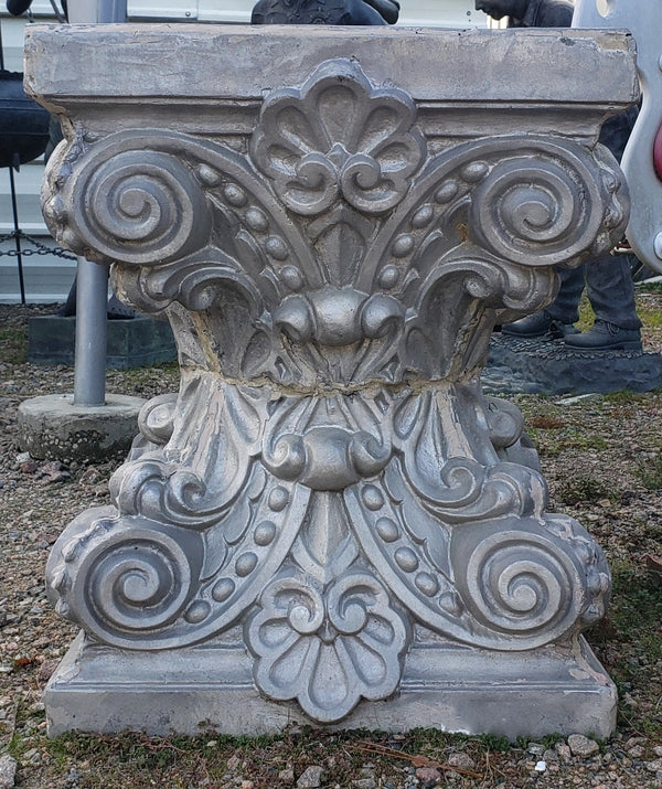 Ornate Art Nouveaux Garden Pedestal 23 3/8"  Wide by  28 3/4" Tall GA9576