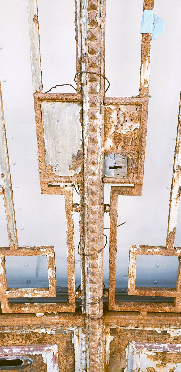 Ornate Art Deco Wrought Iron Gates 23" Wide x 112" Tall GA9599