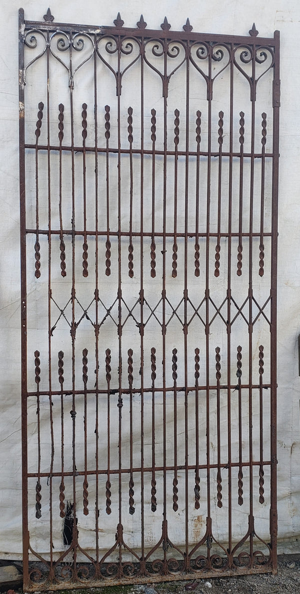 Ornate Tall Wrought Iron Gate 38 3/8"  Wide by 82" Tall GA9602