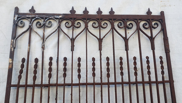 Ornate Tall Wrought Iron Gate 38 3/8"  Wide by 82" Tall GA9602