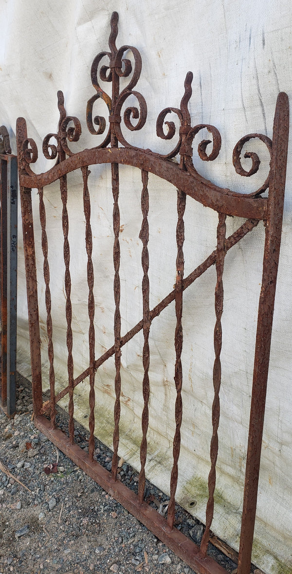 Ornate Arch Top Wrought Iron Gate 34 3/4"  Wide by 47 1/2" Tall GA9604
