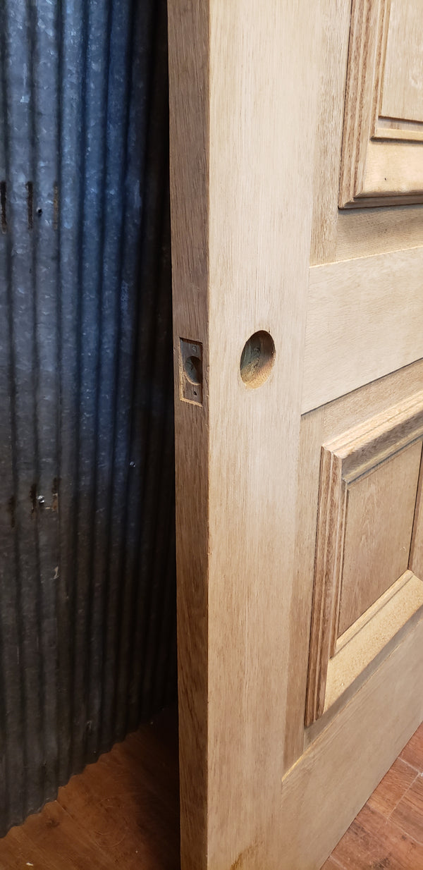 Newly Stripped 3 Panel Solid Oak Exterior Door 31 7/8" x 89 3/4" GA9611