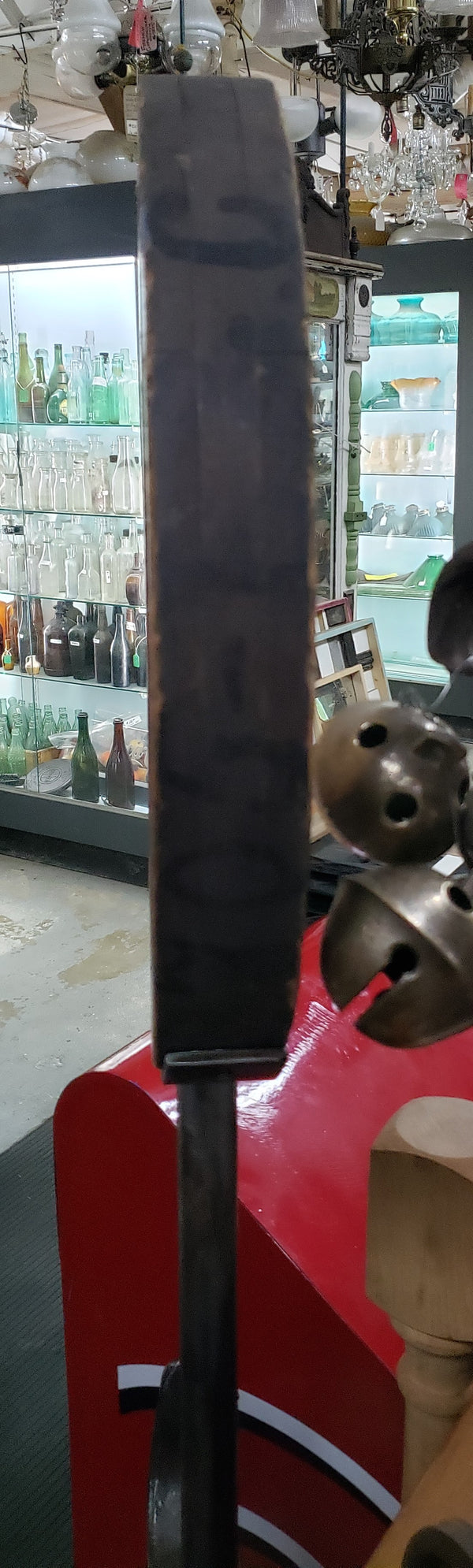 Freestanding Adjustable Lollipop Mirror from Reclaimed Factory Steel Pole GA9625