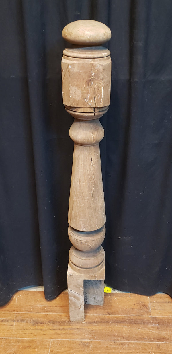 Newly Stripped Solid Walnut Newel Post 47 1/4" x 7" GA9684