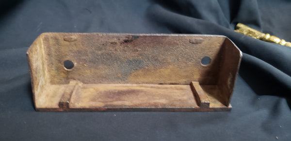 Restored 1800's Carpenter Style Rim Lock Set w/ Key & Keeper 10" x 5 3/4" GA9690