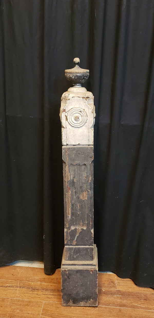 Ornate Fluted Newel Post with Bullseye Rosettes  50" by 7 1/2"  GA9701