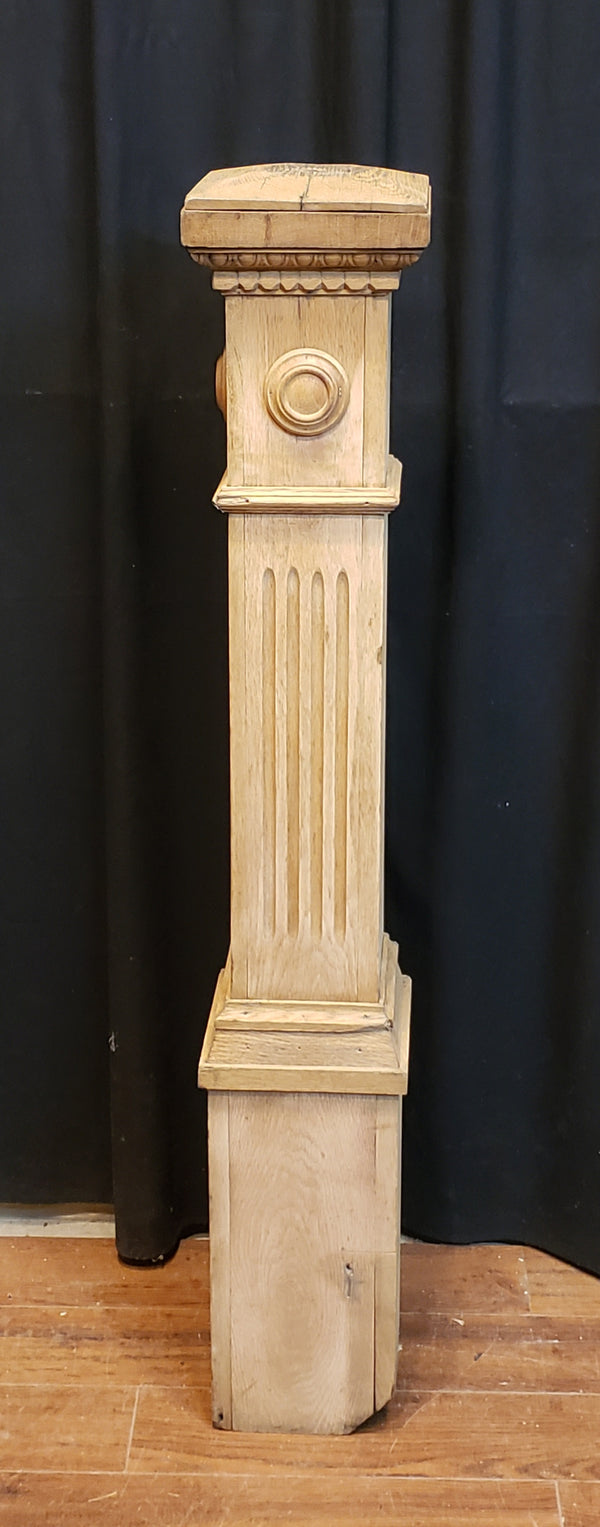 Restored Ornate Solid Oak Newel Post 47" x 7" GA9705