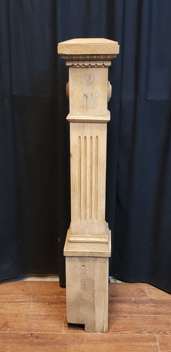 Restored Ornate Solid Oak Newel Post 47" x 7" GA9705