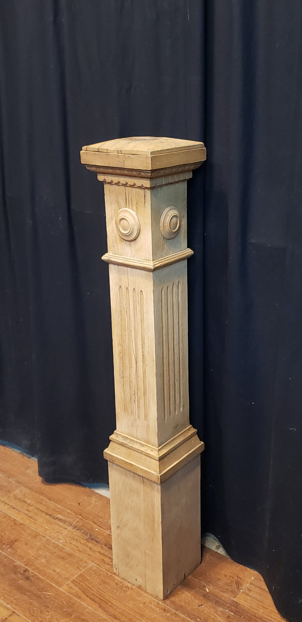 Restored Ornate Solid Oak Newel Post 47" x 7" GA9705