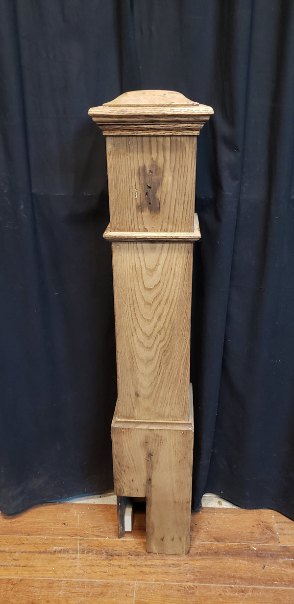 Restored Ornate Solid Oak Hand Carved Newel Post 46 1/2" x 8" GA9706