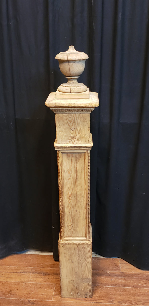 Restored Ornate Solid Oak Newel Post 54" by 7"  GA9707