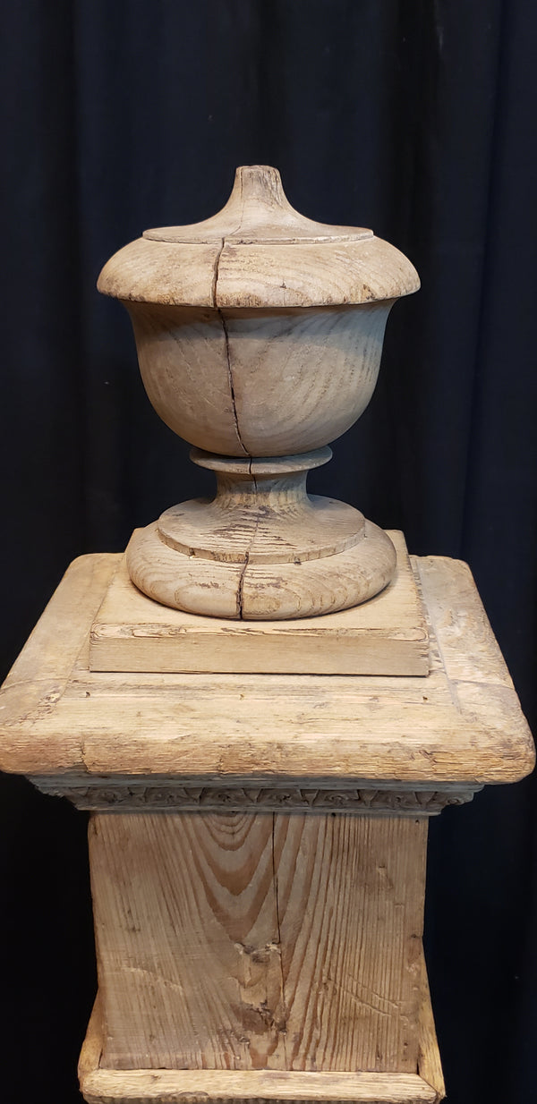 Restored Ornate Solid Oak Newel Post 54" by 7"  GA9707