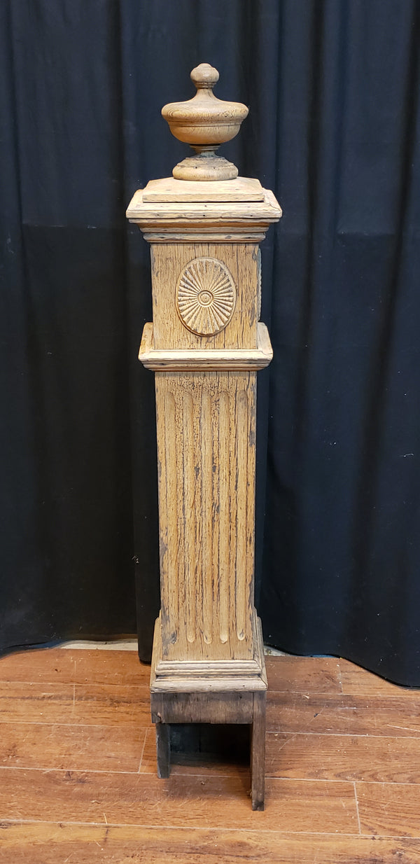 Restored Ornate Solid Oak Newel Post 49" x 7" GA9710