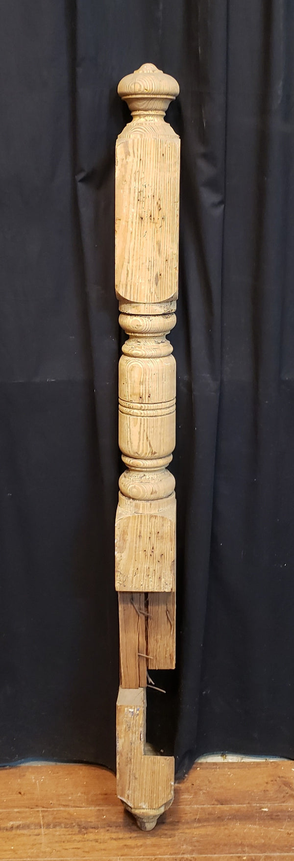 Tall Restored Solid Pine Newel Post 61 1/2" by 4 1/2"  GA9712