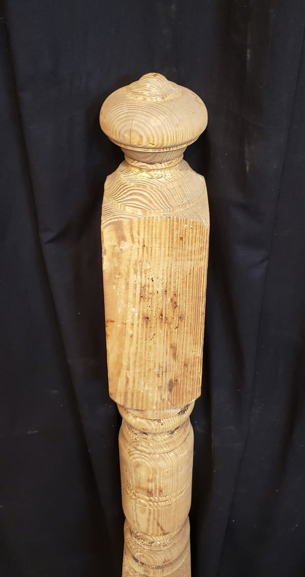 Tall Restored Solid Pine Newel Post 61 1/2" by 4 1/2"  GA9712