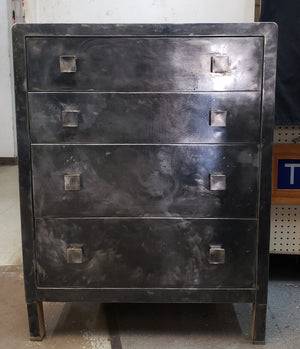 Vintage Simmons 4 Drawer Metal Dresser 40