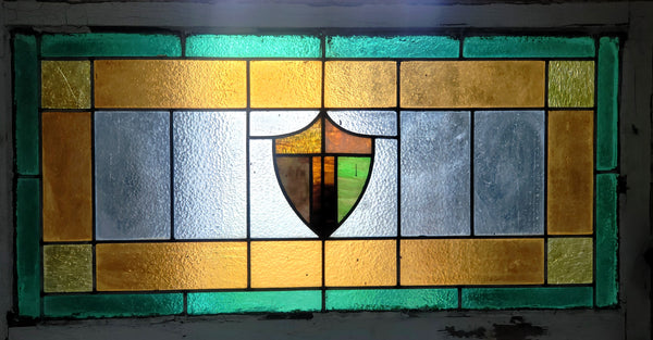 Leaded Textured Stained Glass Window 24" Tall by 42" Long GA9736