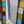 Load image into Gallery viewer, Multi Paned Textured Stained Glass Window 24&quot; x  46 1/2&quot; GA9757
