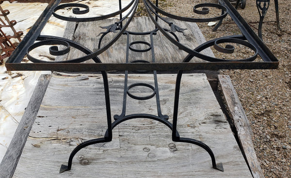 Ornate Hand Wrought Iron John Salterini Table 72" Long x 30" Wide GA9773