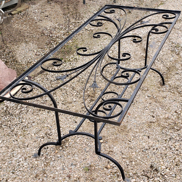 Ornate Hand Wrought Iron John Salterini Table 72" Long x 30" Wide GA9773