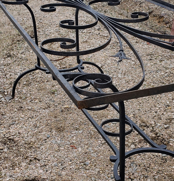 Ornate Hand Wrought Iron John Salterini Table 72" Long x 30" Wide GA9773