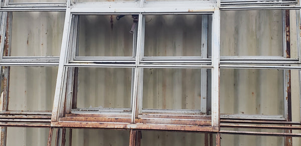 Huge 24 Pane Steel Casement Window Frames - 6 Available! 82" W by 92" T GA9791
