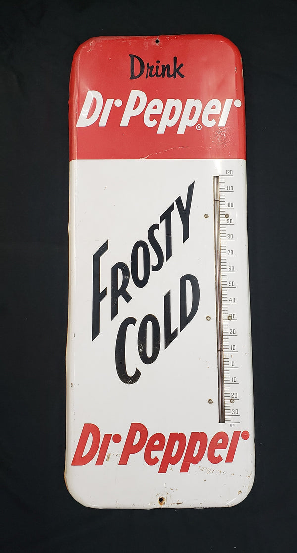 Vintage Drink Dr. Pepper Frosty Cold Metal Wall Thermometer GA9807