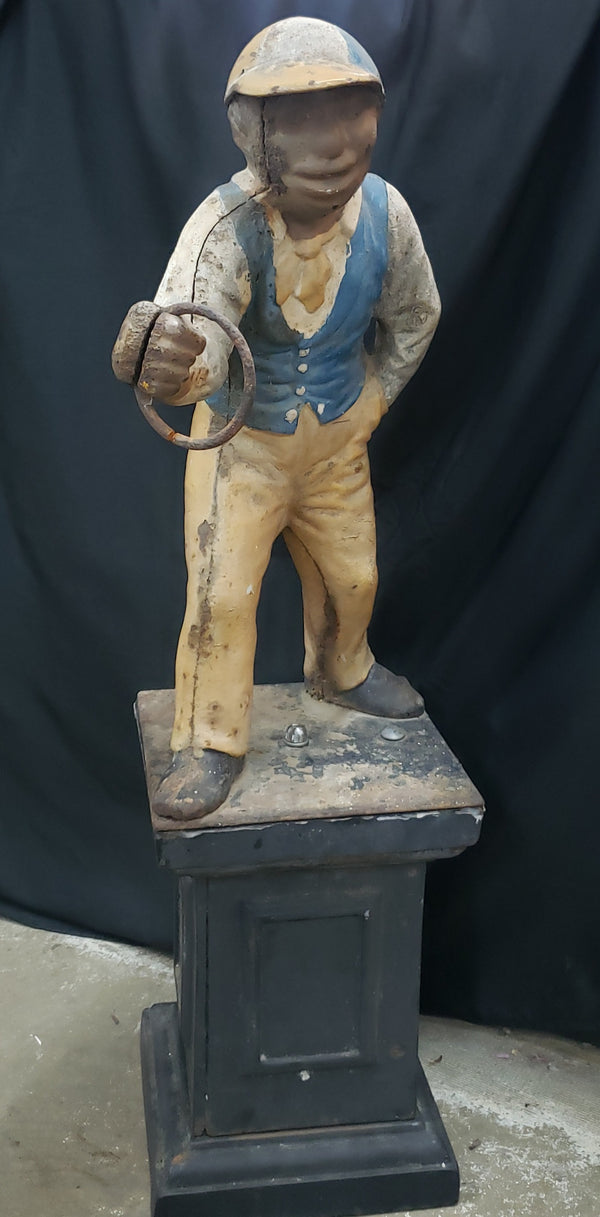 Early 1900's Cast Iron Lawn Jockey GA9833