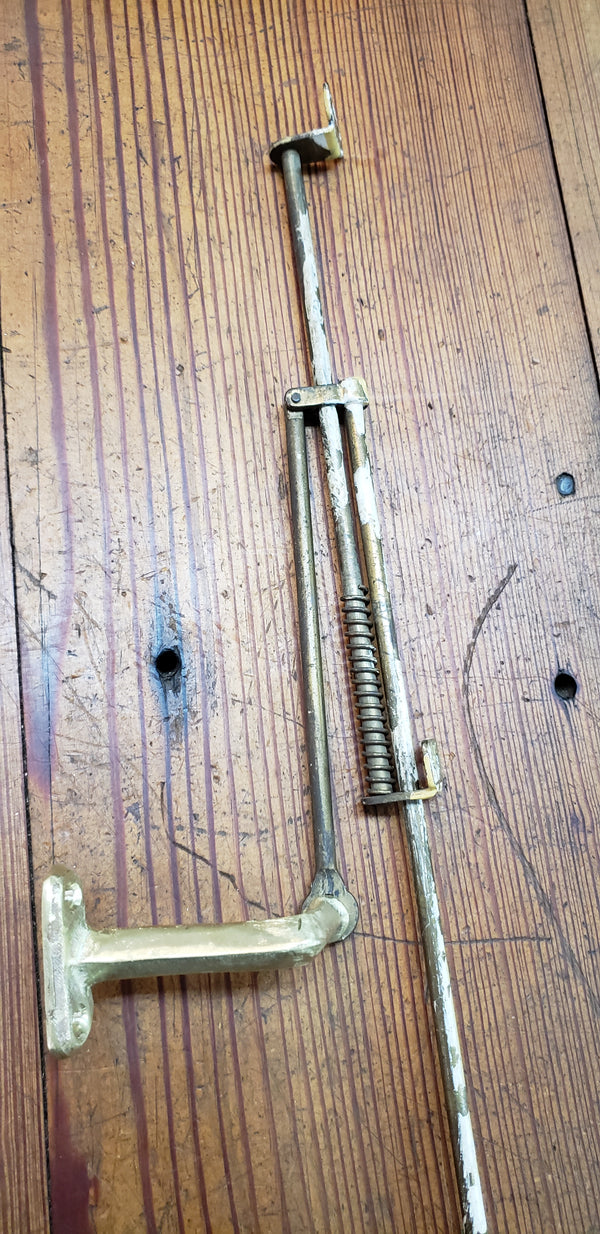 Vintage Brass Transom Window Hardware Operator 42 1/2