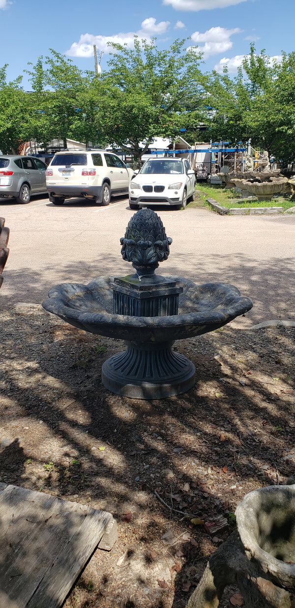 Large Water Fountain with Scalloped Rim & Artichoke Center 50" x 42" GA9863