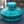 Load image into Gallery viewer, Vintage Glossy Teal &amp; White Cased Aladdin Lamp Shade 9 3/4&quot; Fitter GS00012
