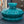 Load image into Gallery viewer, Vintage Glossy Teal &amp; White Cased Aladdin Lamp Shade 9 3/4&quot; Fitter GS00012
