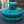 Load image into Gallery viewer, Reproduction Glossy Teal &amp; White Cased Aladdin Lamp Shade 9 3/4&quot; Fitter GS00015
