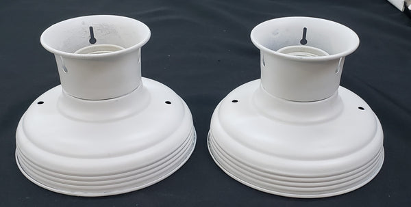 Pair of Restored Vintage Single Bulb Flush Mount Ceiling Fixtures GS00017