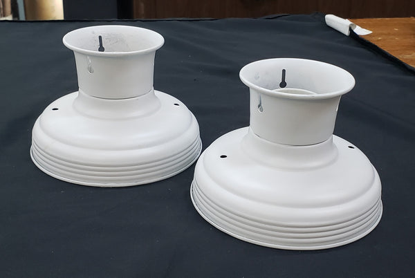 Pair of Restored Vintage Single Bulb Flush Mount Ceiling Fixtures GS00017