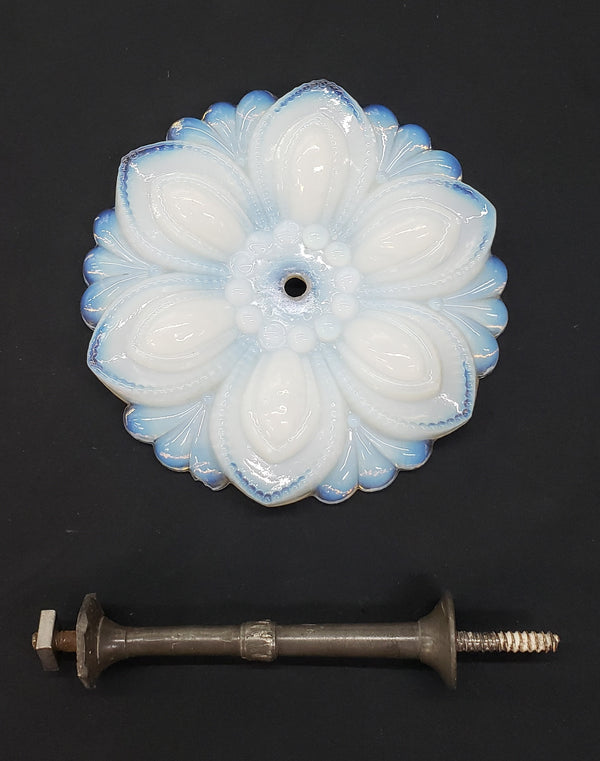 19th Century Boston & Sandwich Opalescent Glass Flower Drapery Tieback GS00018