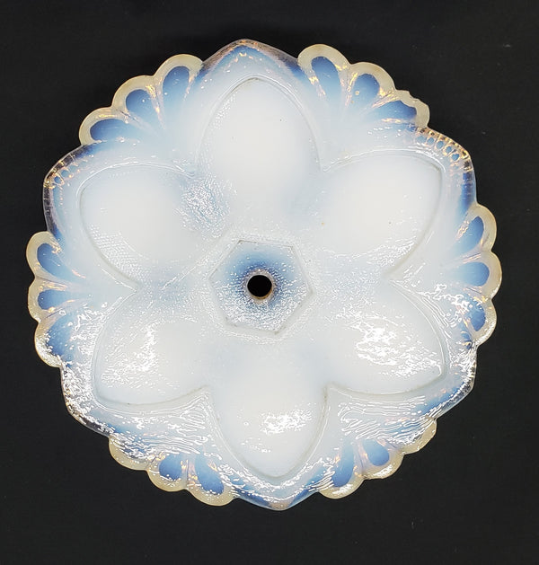 19th Century Boston & Sandwich Opalescent Glass Flower Drapery Tieback GS00018