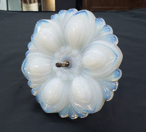 19th Century Boston & Sandwich Opalescent Glass Flower Drapery Tieback GS00018