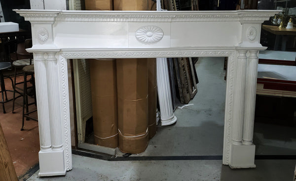 Ornate Fireplace Mantel with Fluted Sides & Gingerbread Trim 75" x 55"  GS00007