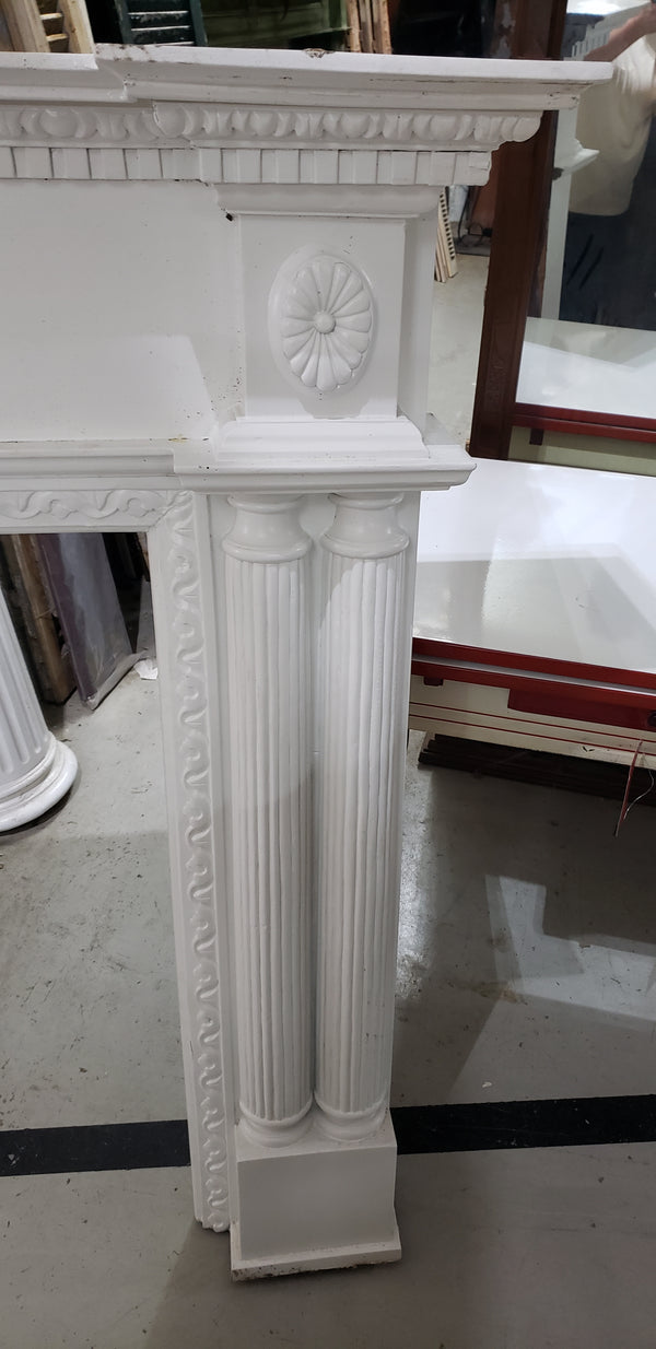 Ornate Fireplace Mantel with Fluted Sides & Gingerbread Trim 75" x 55"  GS00007